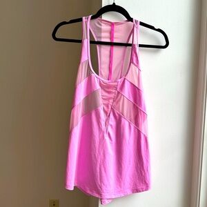 Lululemon mesh detail tank top pink 8